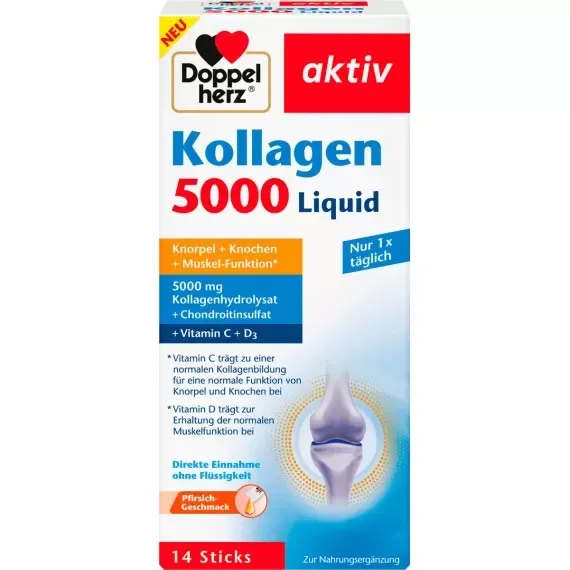 Колаген 5000 Doppelherz Kollagen 5000 Liquid 14 Sticks, 140 ml Nahrungsergänzungsmittel Киев - изображение 1