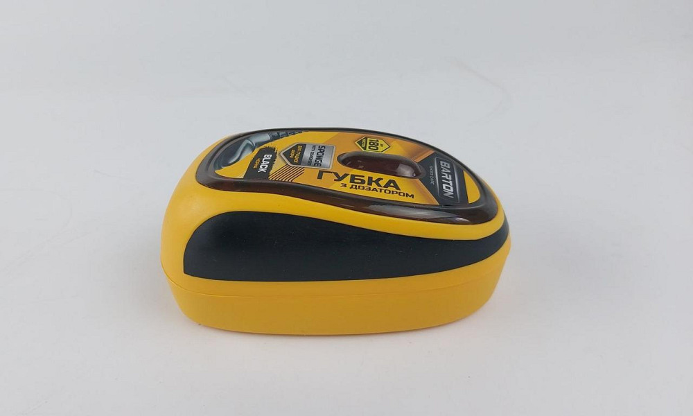 Губка з дозатором для взуття з гладкої шкіри чорна, ТМ Barton (1 шт.) Харків - фото 2