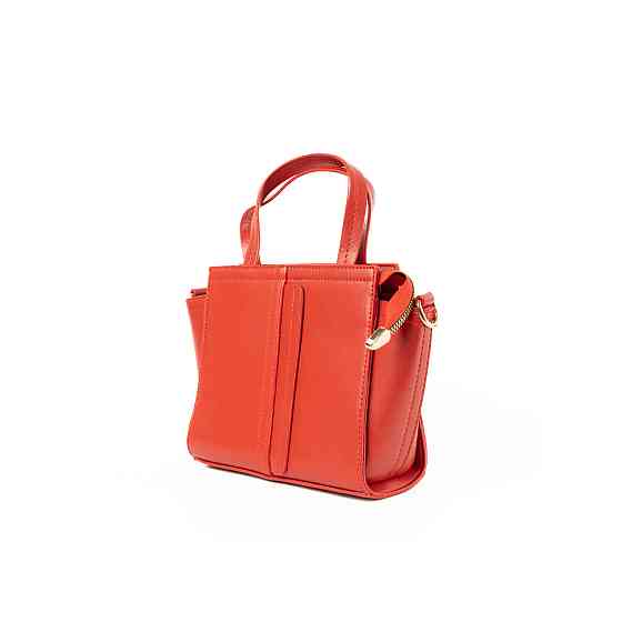 Сумка женская на молнии из искусственной кожи, с съемным плечевым ремешком и двумя ручками, Красный Каменец-Подольский