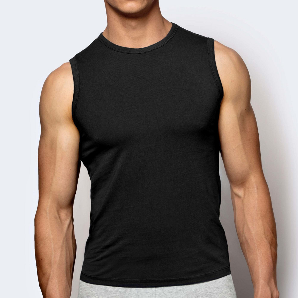 Чоловіча майка Atlantic бавовна BMV-047 XXL, Чорний Київ - фото 1