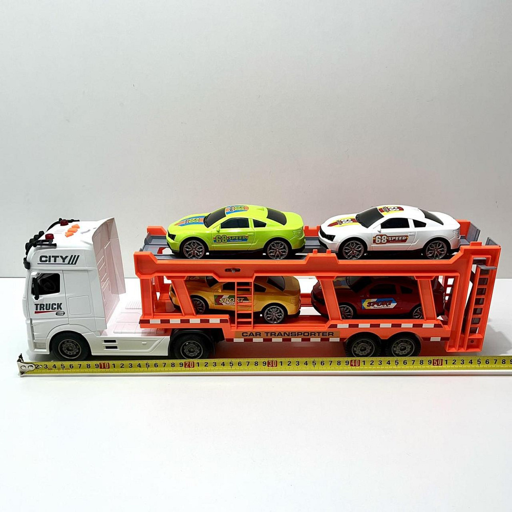 Трейлер інерційний звук світло 57см 4 машинки (8193-1) Чернигов - изображение 6