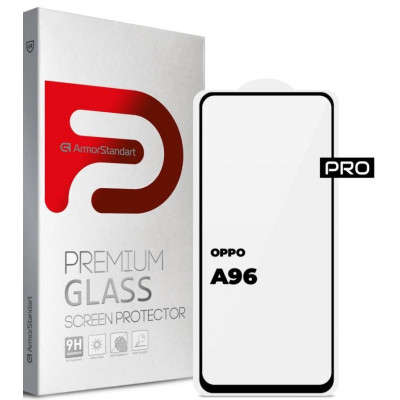 Стекло защитное Armorstandart Pro OPPO A96 Black (ARM61037) Винница - изображение 1
