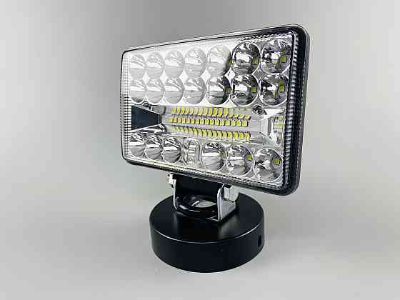 Фара LED квадратная 108W 6000K (36 диодов) (12.7см х 8.9см) (ближний + дальний)ОБЛЕГЧЕННЫЙ КОРПУС! Мукачево