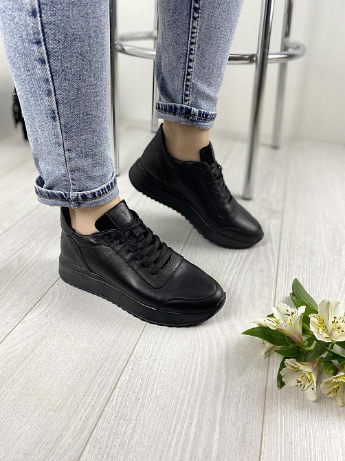 EMELI Кросівки жіночі EMELI 915/7 чорні (весна-осінь, шкіра натуральна) (2737) Коломия - фото 3