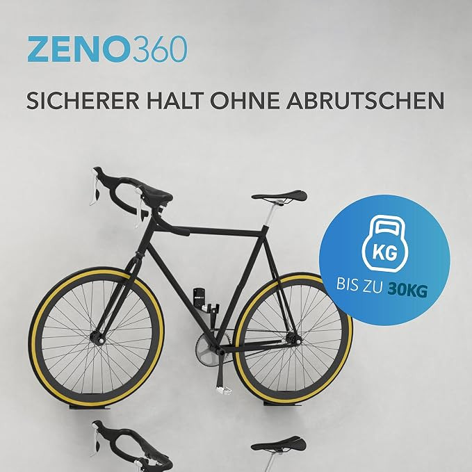 Настінне кріплення для велосипеда Zeno 360 (підвіс за педаль, до 30 кг, з захистом стіни) Луцк - изображение 3