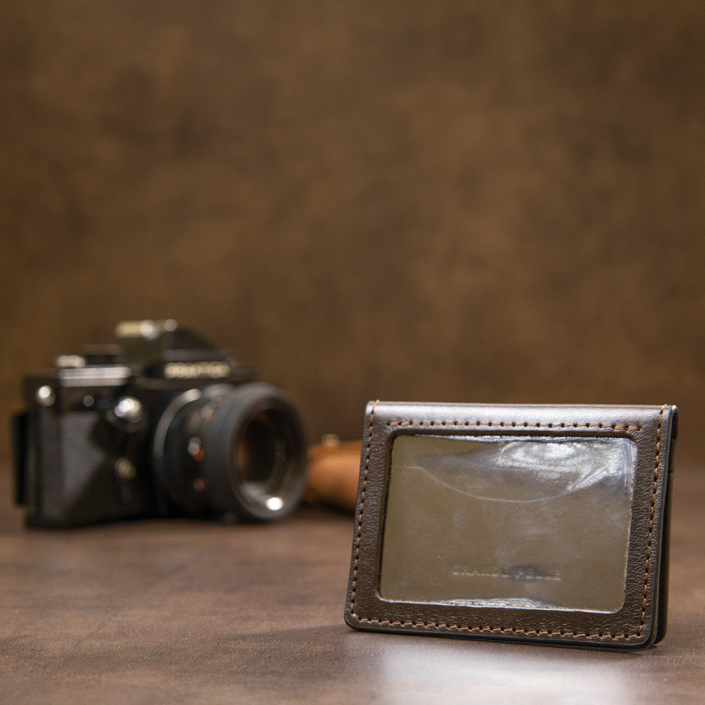 Шкіряна візитниця Коричневий (GRANDE PELLE) Київ - фото 12