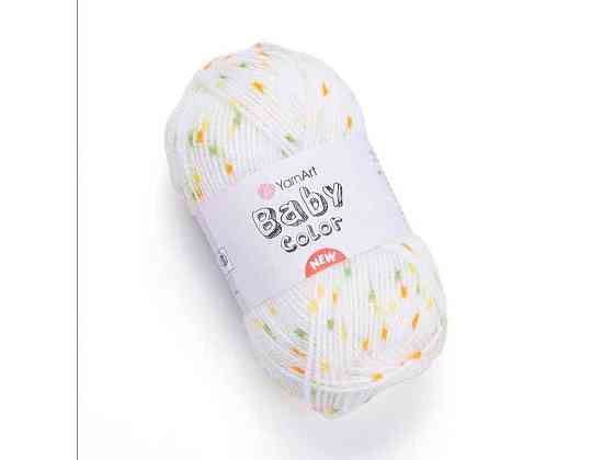 Пряжа Baby Color молочний 100% акрил 150м 50г 5шт/уп 202 ТМ YarnArt Київ