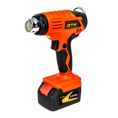 Будівельний фен GTM HGC18/550, 18V, 350/550С, 160/200л/хв, 4Ah (HGC18/550_KIT) Вінниця - фото 1