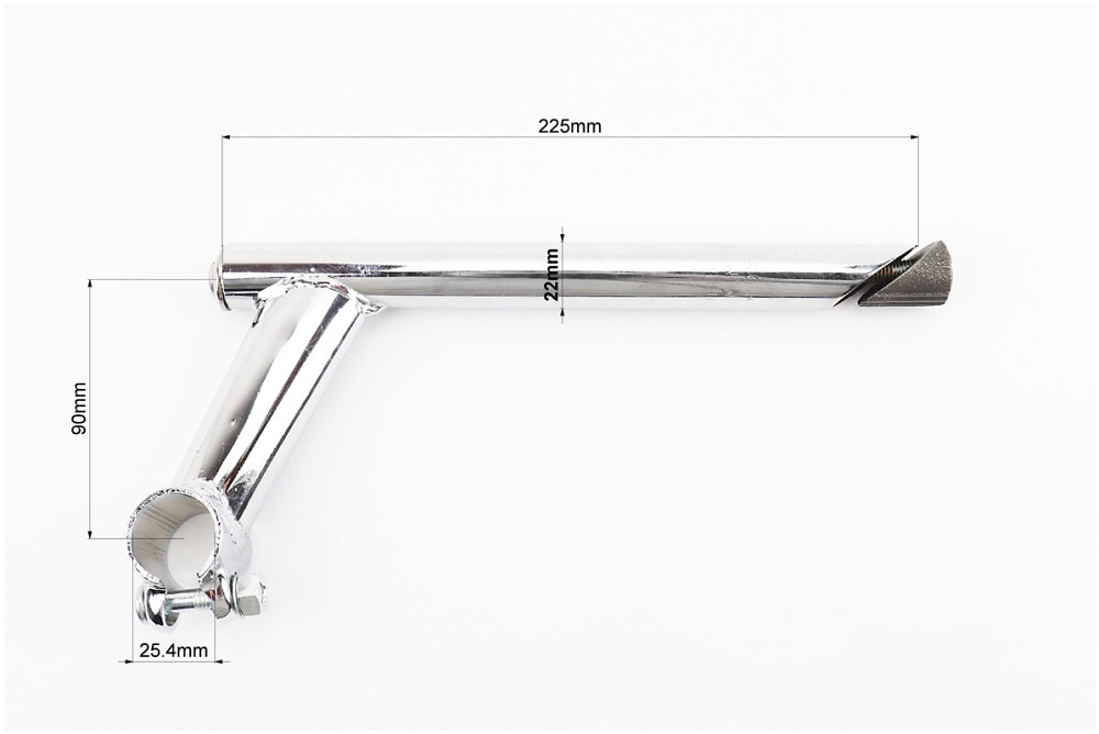 Винос керма MTB 22,2 х25,4х90х225мм, хром Київ - фото 2