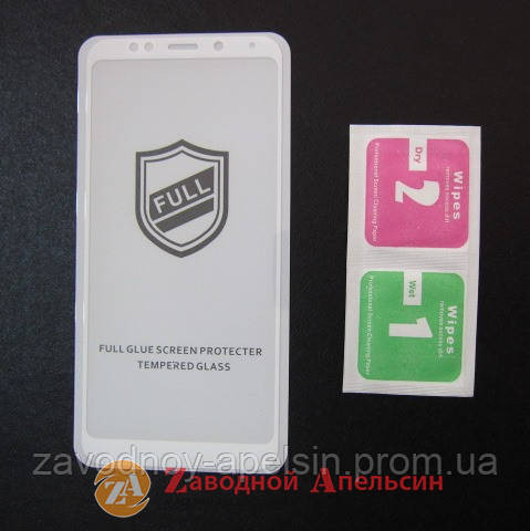 Захисне скло Xiaomi Redmi 5 plus Full Tempered Glass white Одеса - фото 1