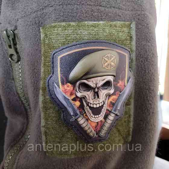 Череп в берете Зенитно-ракетные войска воздушных сил объемный шеврон / патч Киев