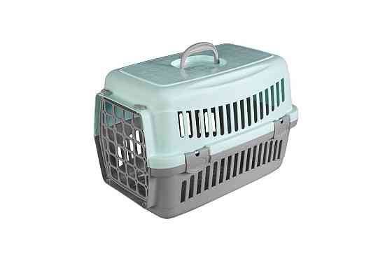 Переноска AnimAll CNR-102 для кошек и собак, серо-мятная, 48.5×32.5×32.5 см Киев
