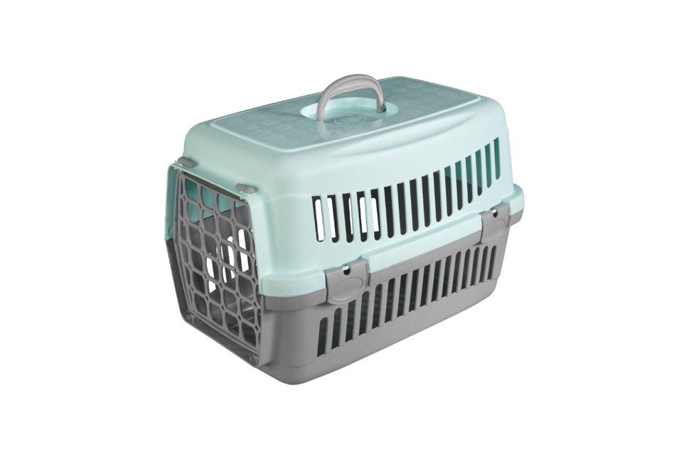 Переноска AnimAll CNR-102 для кошек и собак, серо-мятная, 48.5×32.5×32.5 см Киев - изображение 1