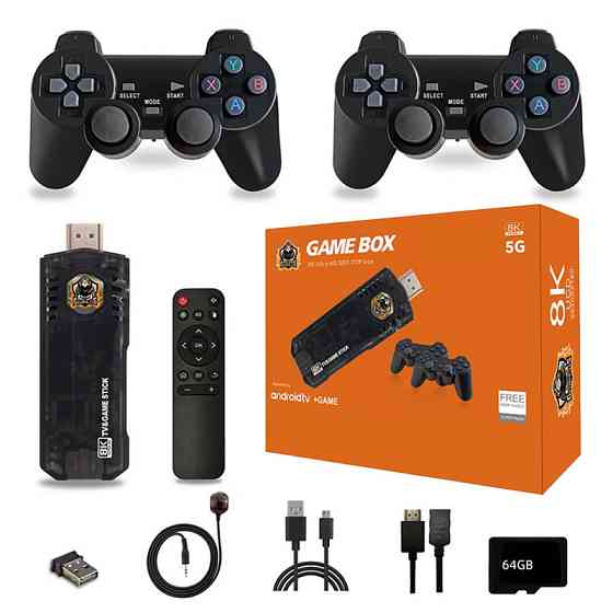Ігрова приставка Game Box 8K 8X M98 Smart TV Stick 64GB геймстік + 10000 ігор Київ