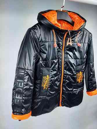 Демисезонная черная куртка для девочек 128,134 Николаев