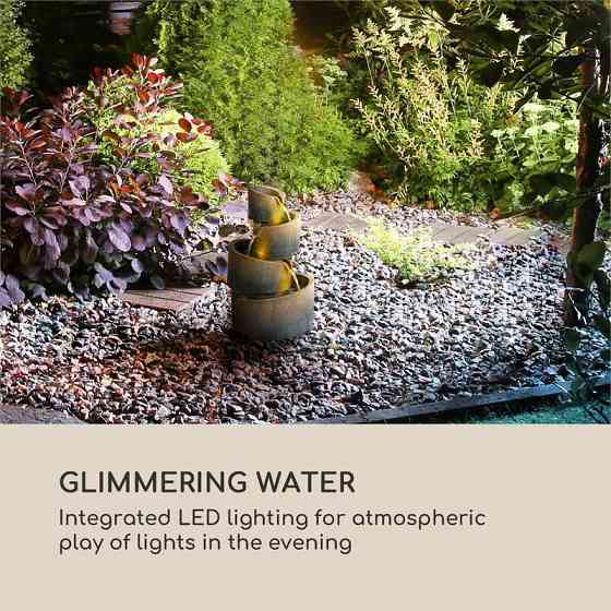 Мантуанский каскадный фонтан, солнечный фонтан, садовый фонтан, 4 уровня, работа от батареи, 2,8 Вт, солнечная Ровно