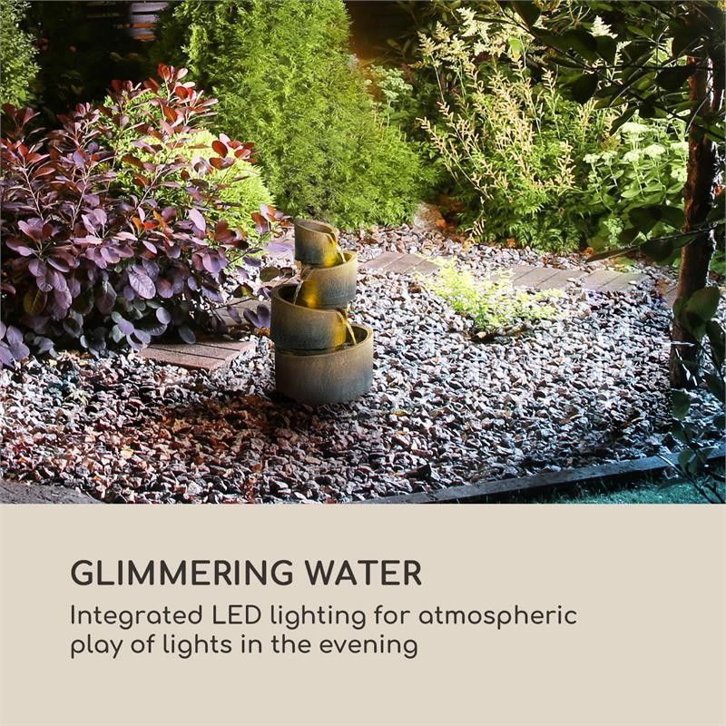 Мантуанский каскадный фонтан, солнечный фонтан, садовый фонтан, 4 уровня, работа от батареи, 2,8 Вт, солнечная Ровно - изображение 6