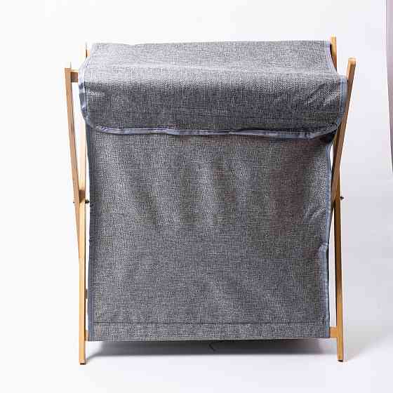 Кошик для білизни на підставці 52×30×60 (см) м'який Сірий HP-41-17 Київ