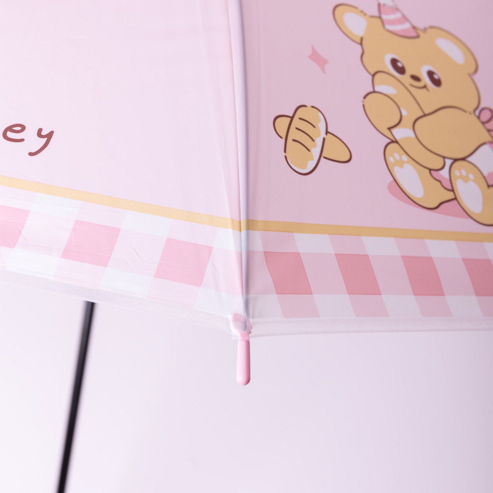 Дитячий напівавтоматичний зонт-трость рожевий 94 см Київ - фото 6