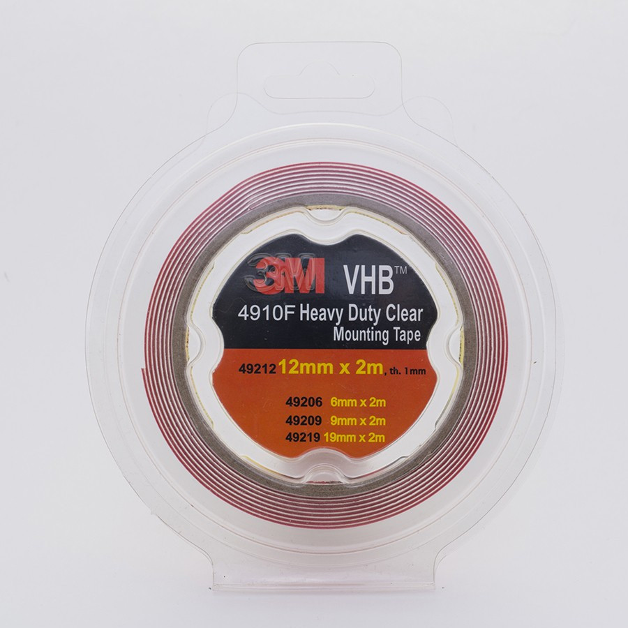 Скотч двосторонній монтажний 12мм х 2м 3M 4910F "Heavy Duty" прозорий, 49212 Київ - фото 1