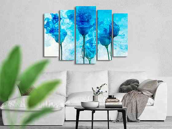 Модульна картина у вітальню / спальню Димні троянди Art-355_5 ( 80х118см ) Poster-lnad Київ