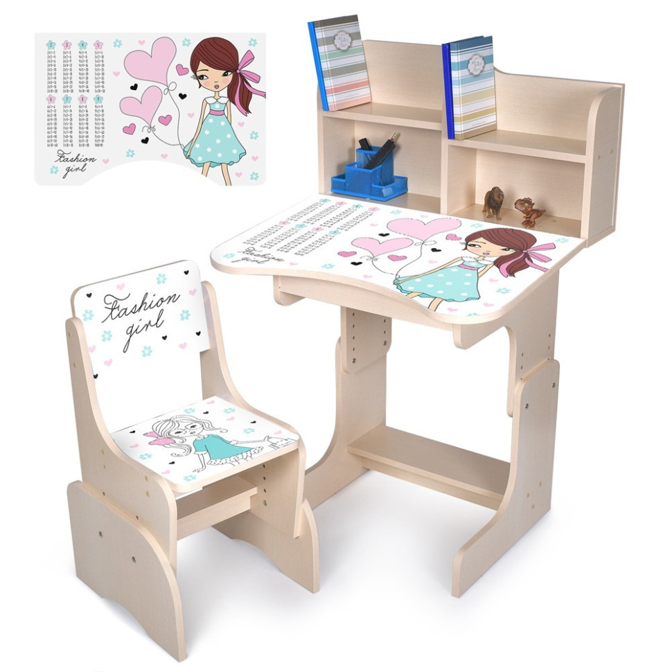 Детская Парта N 2071-8-2 дерево, со стульчиком Винница - изображение 1