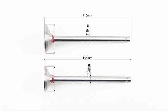 Клапан впускний (h-115; D-39; d-7,95), випускний (h-115; D-33; d-7,95) к-кт R185N/R190N/R192N Київ