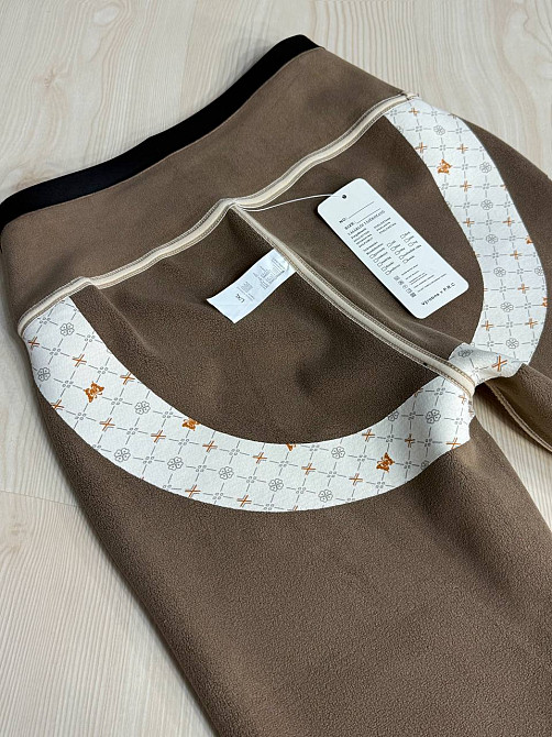 Лосины женские Bocska 2802 утепленные на флисе с широким поясом черные, черный, SM Киев - изображение 11