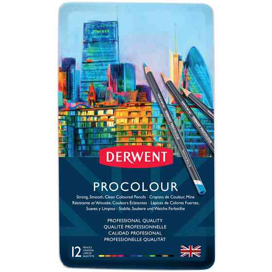 Набор цветных карандашей Procolour 12кол металл Derwent Киев