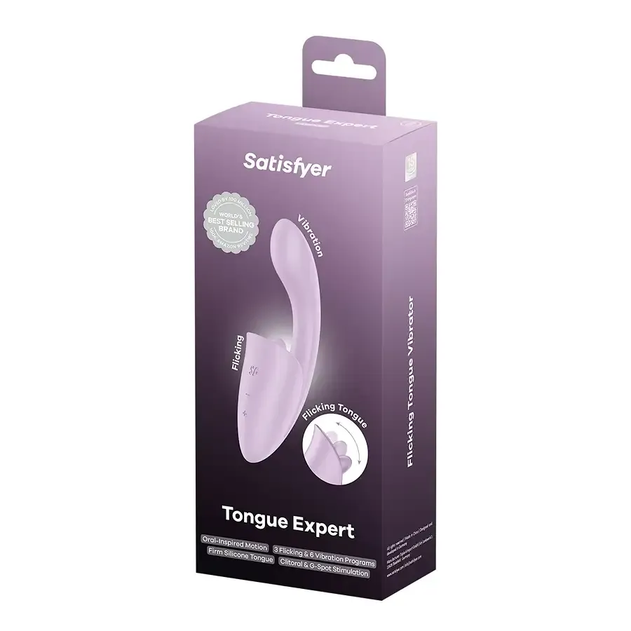 Вагінально-кліторальний вібратор Satisfyer Tongue Expert з язичком Львів - фото 5