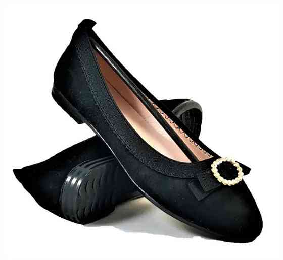 Жіночі Балетки Чорні Мокасини Туфлі Замшевіє (розміри: 36,37,38,39) — 0-2 Дніпро