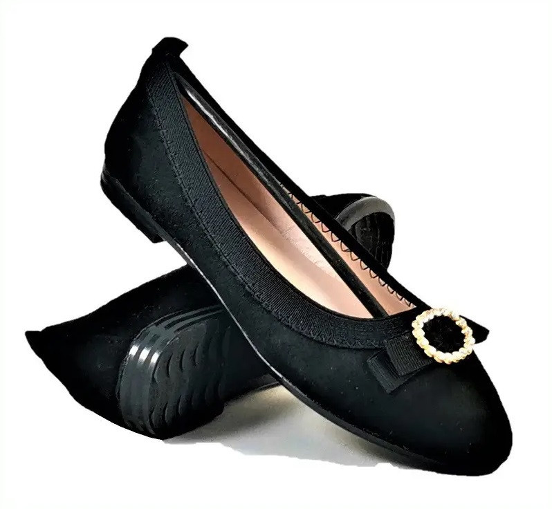 Жіночі Балетки Чорні Мокасини Туфлі Замшевіє (розміри: 36,37,38,39) — 0-2 Дніпро - фото 1