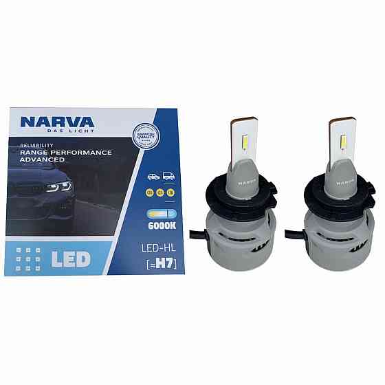 Комплект світлодіодних ламп NARVA H7 Range Power Advanced +100% 6000K 12/24V (181838100) Харків