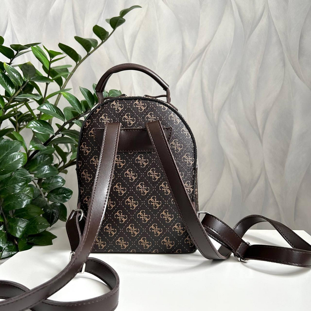 Женский рюкзак классический брендовый. Женский маленький брендовый рюкзак Коричневый 816 Киев - изображение 3