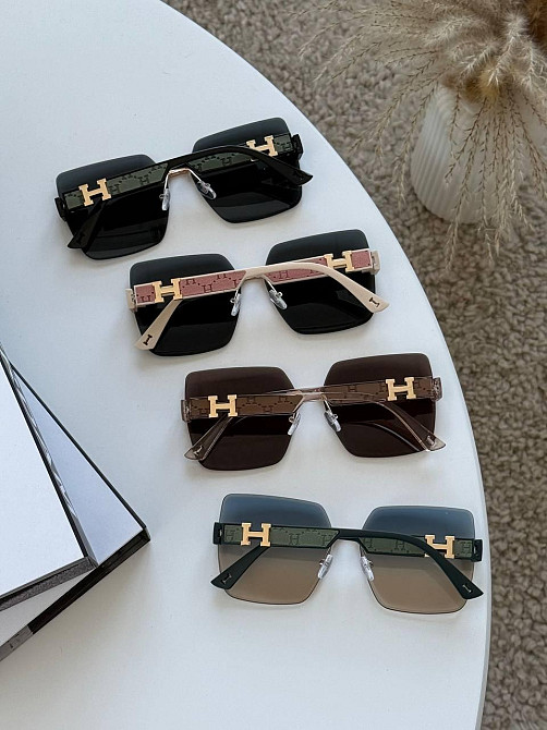 Стильні сонцезахисні окуляри  Hermes 🔥 з металевою оправою Київ - фото 2