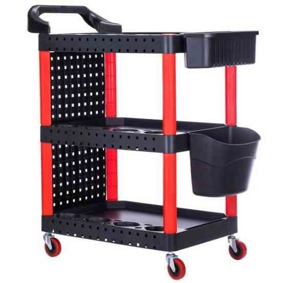 Инструментальная тележка на колесах с пластиковыми полками Kraft&Dele (KD1076) Нововолынск