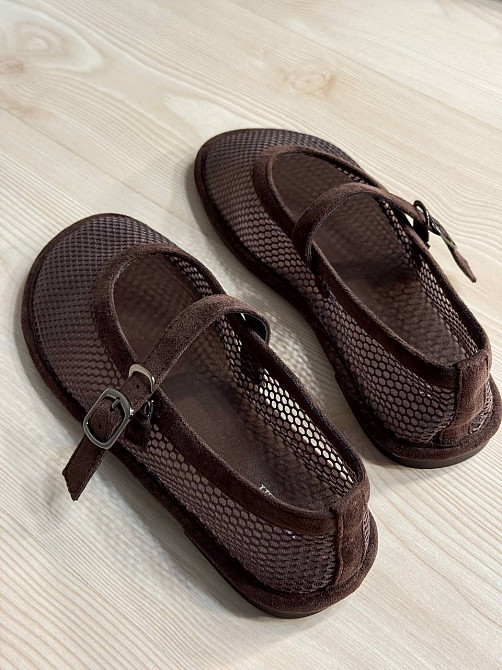 Балетки женские Meideli W5231-8 Mary Jane сетка с ремешком коричневые, 41, 26 см Киев - изображение 12