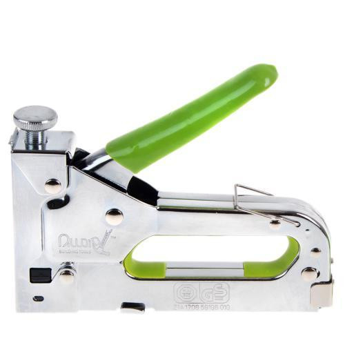 Степлер будівельний для скоб 4-14мм + 200скоб 8мм (хром) Alloid Одеса - фото 3