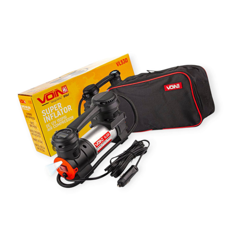 Компресор 10атм/40л/15а/0,75м шланг/прикур/насадки/автостоп/сумка Мукачево - фото 1