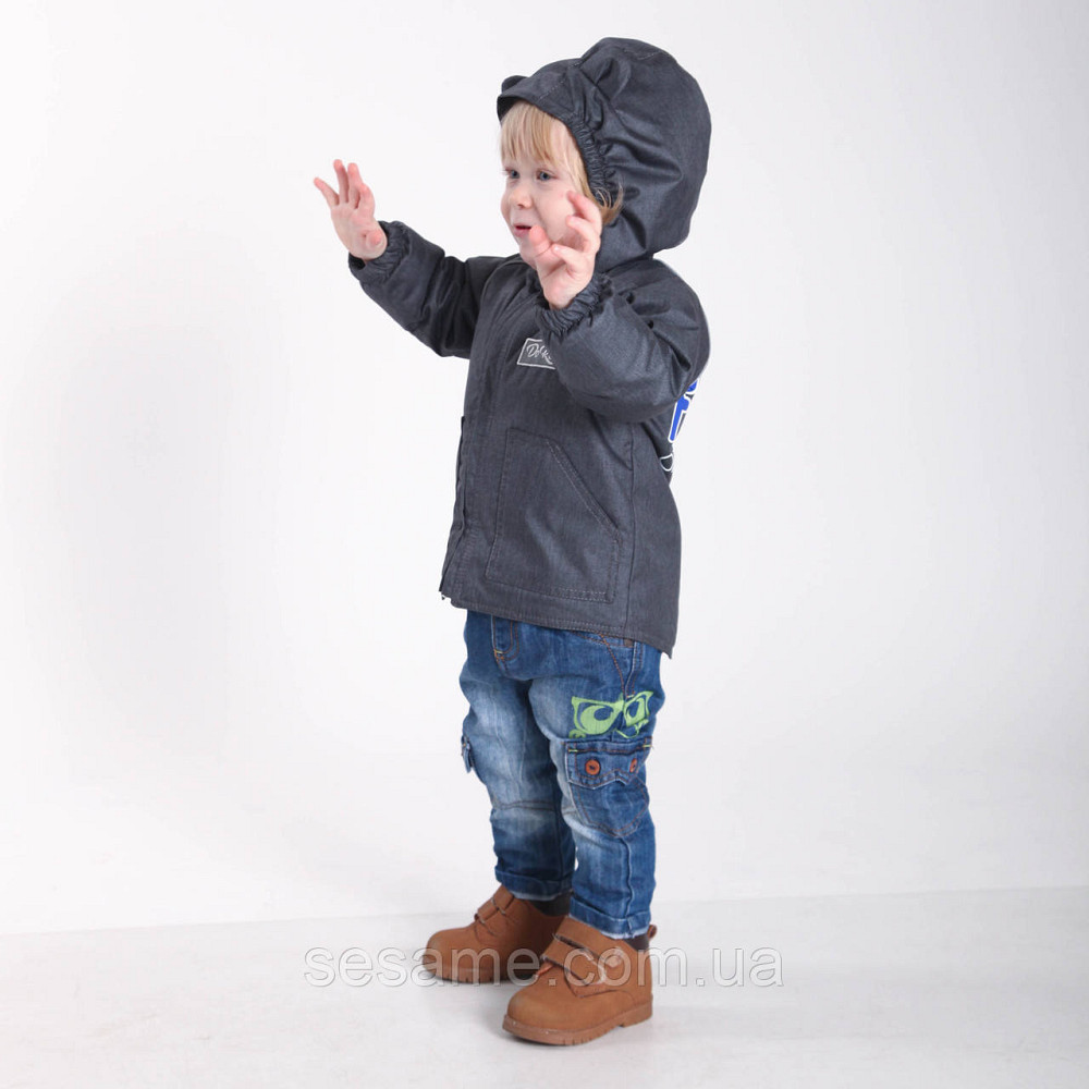Дитяча куртка парку демісезонна Графіт 74 см Харків - фото 5