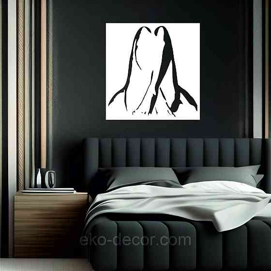 Декоративное настенное Панно «Силуэт женщины», Декор на стену 70*67 см, Белый Киев