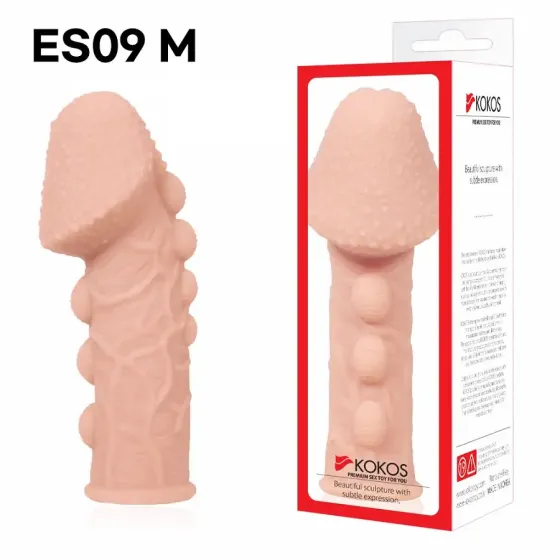 Насадка на член Kokos Extreme Sleeve ES.09 розмір M, потовщуюча, стимулюючий рельєф Львів