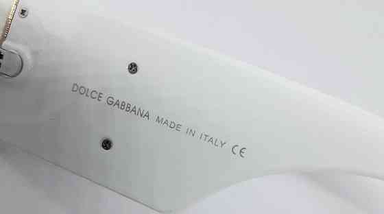 Брендовые модные женские очки белые линзы бежево золотые. Киев