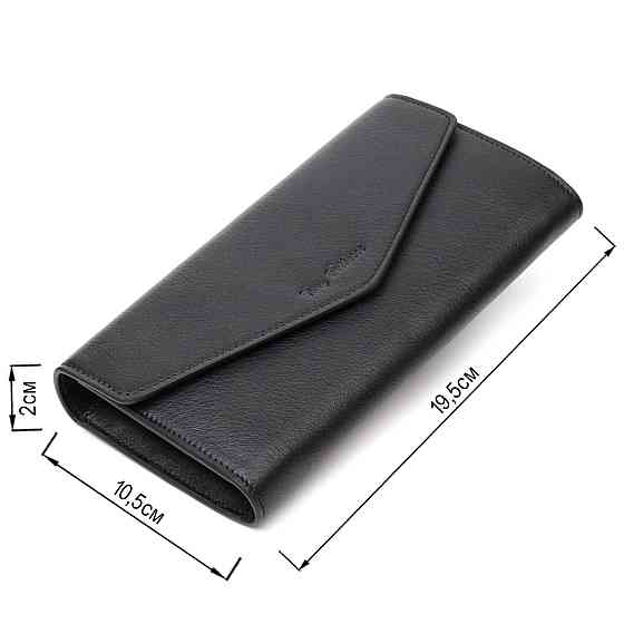 Женское вместительное портмоне из натуральной кожи Tony Bellucci 21976 Черный Киев