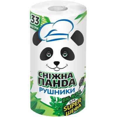 Бумажные полотенца Сніжна Панда Big Roll 2 слоя 1 рулон (4823019010978) Винница