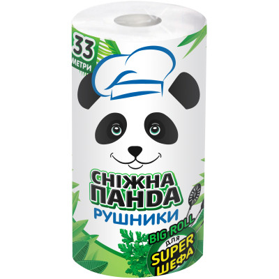Бумажные полотенца Сніжна Панда Big Roll 2 слоя 1 рулон (4823019010978) Винница - изображение 1