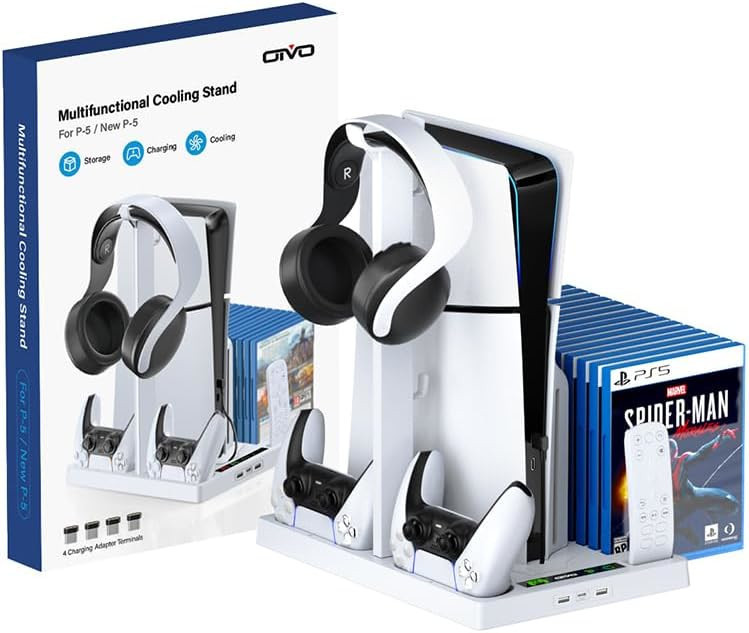 Подставка PS5 Fat / Slim с охлаждением зарядка для геймпада OIVO IV-P5246XW Киев - изображение 1