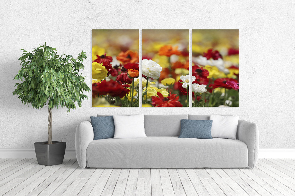 Модульная картина в гостиную / спальню   Квіти в полі    ART-016_3A 100х150 см Київ - фото 2