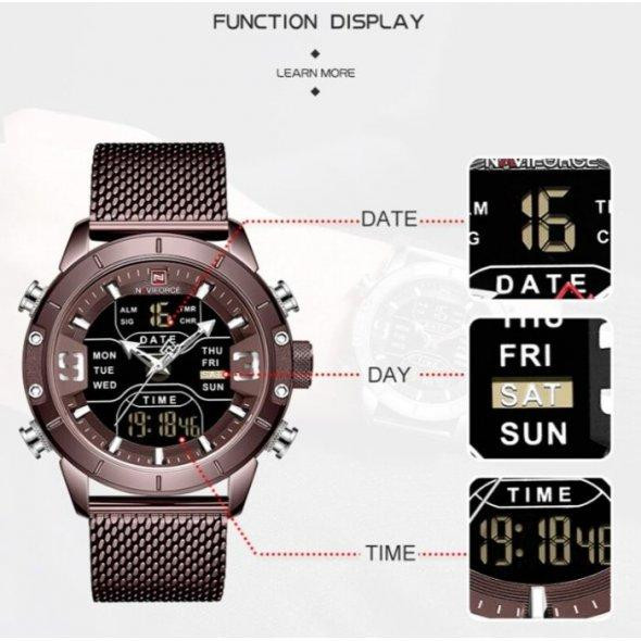 Мужские наручные часы Naviforce Tesla Brown NF9153 Винница - изображение 8