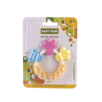 Прорезыватель Baby Team Погремушка Цветочек (4824428084109) Винница - изображение 2